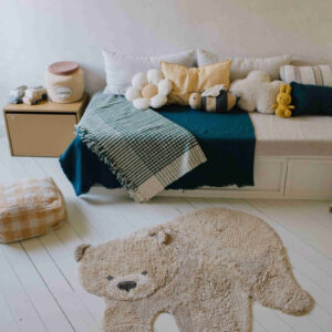 Washable Teddy Bear Rug – 120 × 122 cm