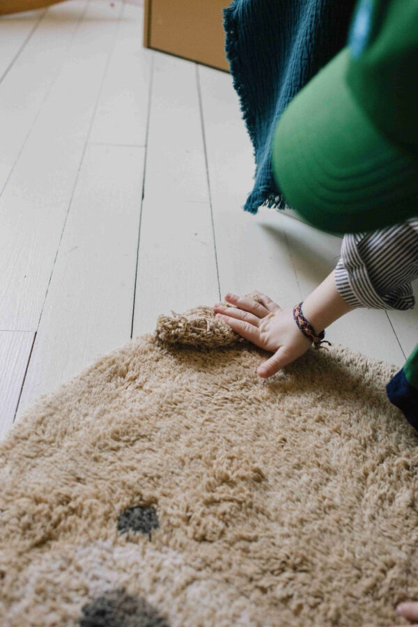 Washable Teddy Bear Rug – 120 × 122 cm