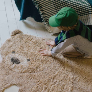 Washable Teddy Bear Rug – 120 × 122 cm