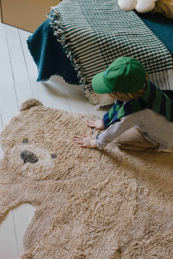 Washable Teddy Bear Rug – 120 × 122 cm