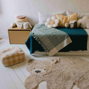 Washable Teddy Bear Rug – 120 × 122 cm