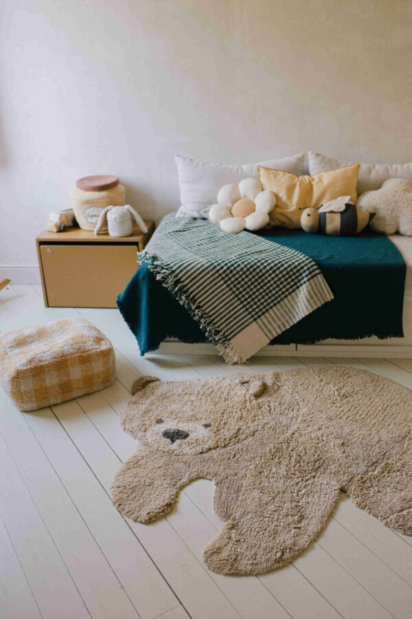 Washable Teddy Bear Rug – 120 × 122 cm