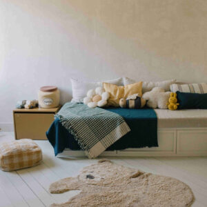 Washable Teddy Bear Rug – 120 × 122 cm