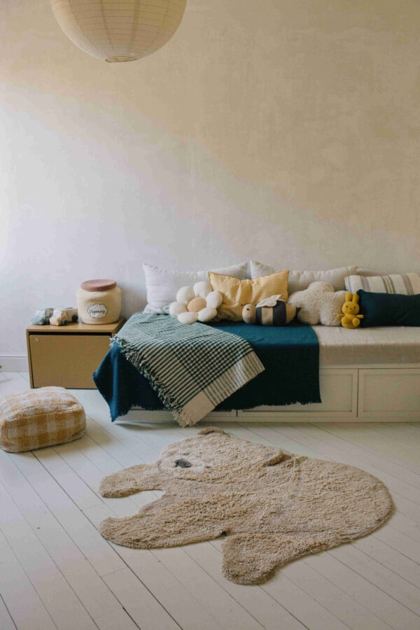 Washable Teddy Bear Rug – 120 × 122 cm