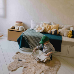 Washable Teddy Bear Rug – 120 × 122 cm