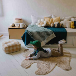 Washable Teddy Bear Rug – 120 × 122 cm
