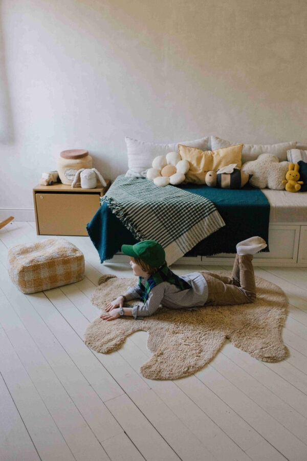 Washable Teddy Bear Rug – 120 × 122 cm
