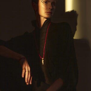 Sekhmet Fire Necklace Ring – Gold