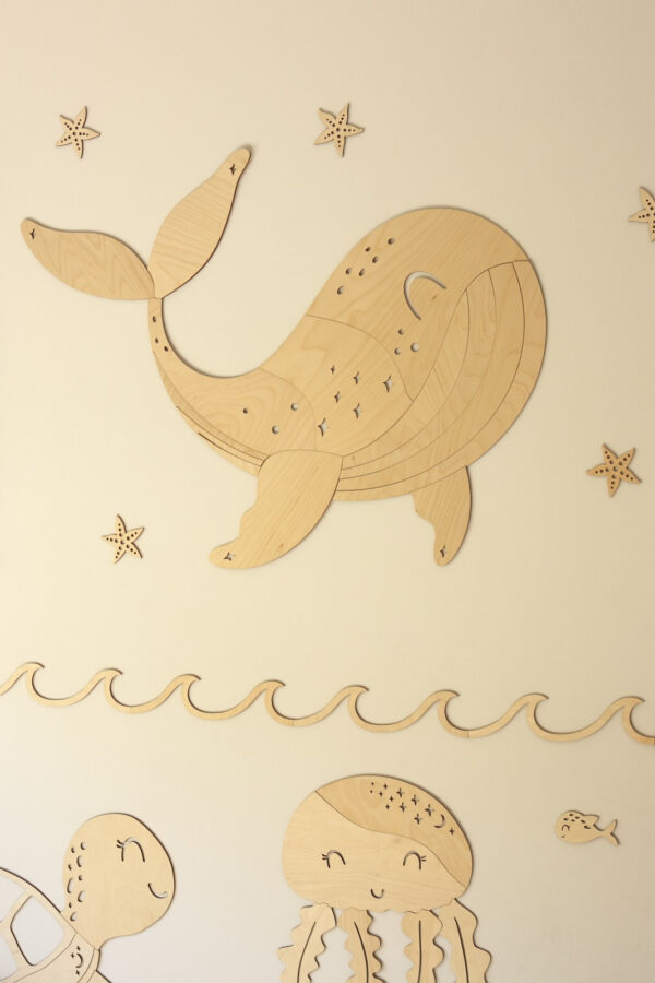 Wooden Wall Decoration – Whale