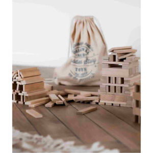 Wooden Architectural Blocks in a Bag – Natural, 200 Pieces