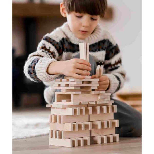 Wooden Architectural Blocks in a Bag – Natural, 200 Pieces