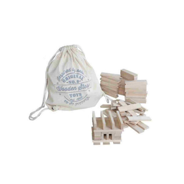 Wooden Architectural Blocks in a Bag – Natural, 200 Pieces