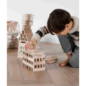 Wooden Architectural Blocks in a Bag – Natural, 200 Pieces