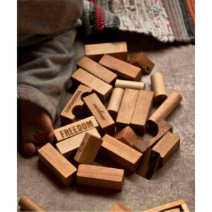 Natural Wooden Blocks in a Bag, 100 Pieces