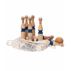 Wooden Bowling Pins – Blue