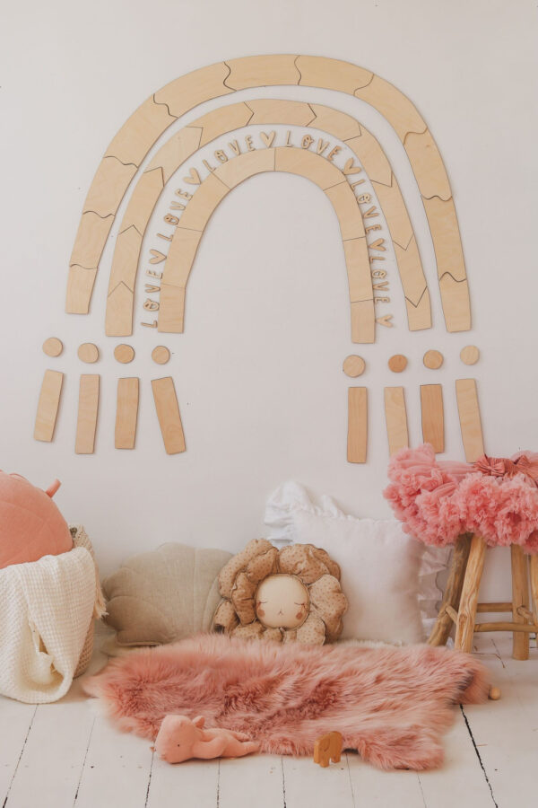Rainbow Puzzle Wall Decoration – Birch Plywood