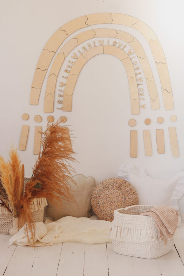 Rainbow Puzzle Wall Decoration – Birch Plywood