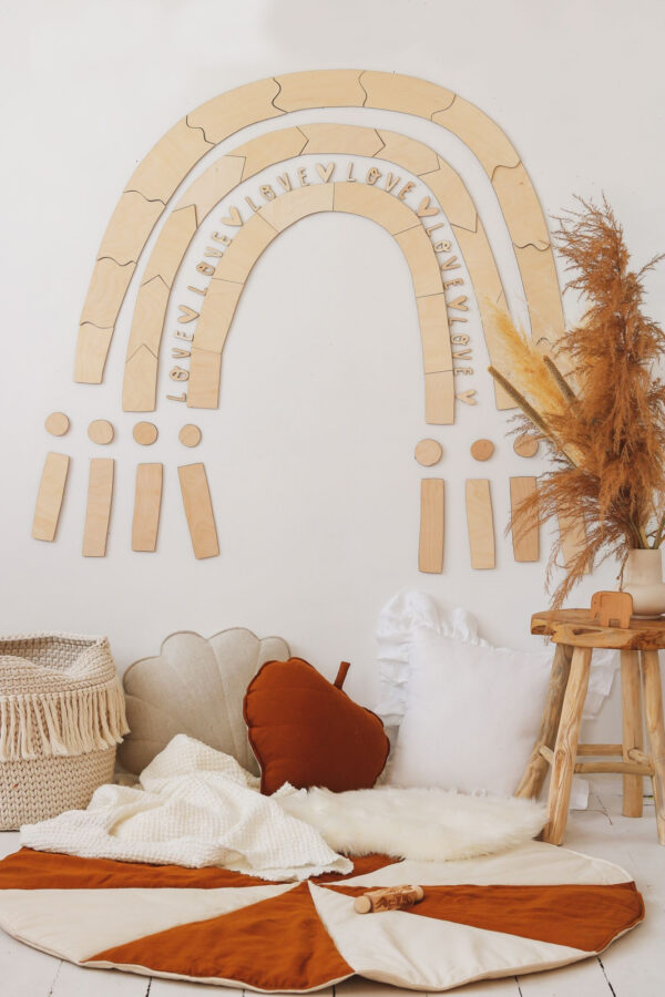 Rainbow Puzzle Wall Decoration – Birch Plywood