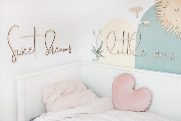Sweet Dreams Little One Wooden Wall Sign – 150 cm