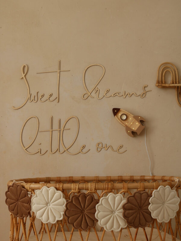 Sweet Dreams Little One Wooden Wall Sign – 150 cm